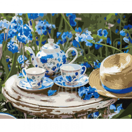 Набір для розпису за номерами "Ранковий чай", 40х50 см, Ідейка