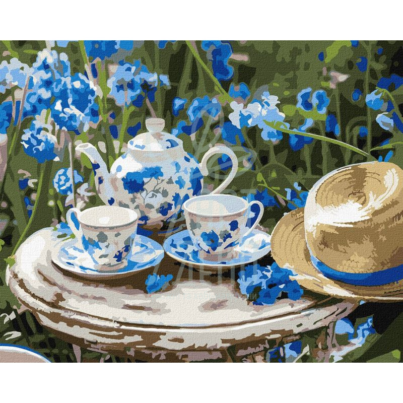 Набір для розпису за номерами "Ранковий чай", 40х50 см, Ідейка