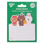 Блок паперу для нотаток з клейким шаром "Line Friends", 40 л., Yes