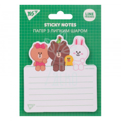 Блок паперу для нотаток з клейким шаром "Line Friends", 40 л., Yes
