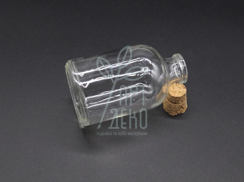 Пляшечка скляна, 42х73 мм, 60 мл, Китай