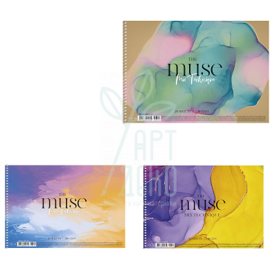 Альбом для змішаних технік MUSE Mix Technique, спіраль, А4 (21х29,7 см), 20 л., Школярик