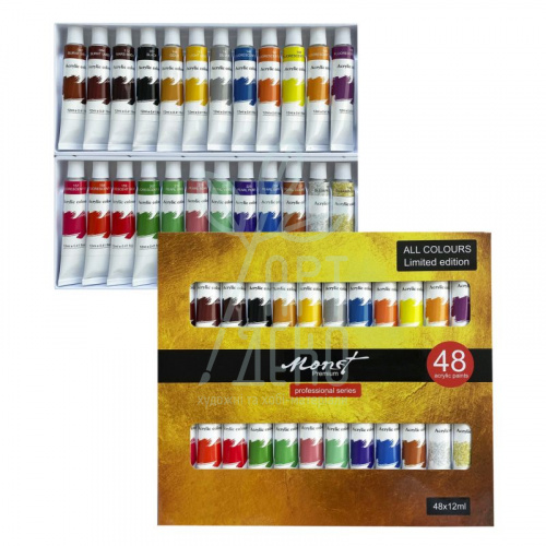 Набір акрилових фарб Professional Series, 48х12 мл, Monet 