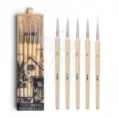 Набір пензлів Detail Painting Brush, Синтетика лайнер, 5 шт, HIMI