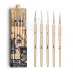 Набір пензлів Detail Painting Brush, Синтетика лайнер, 5 шт, HIMI