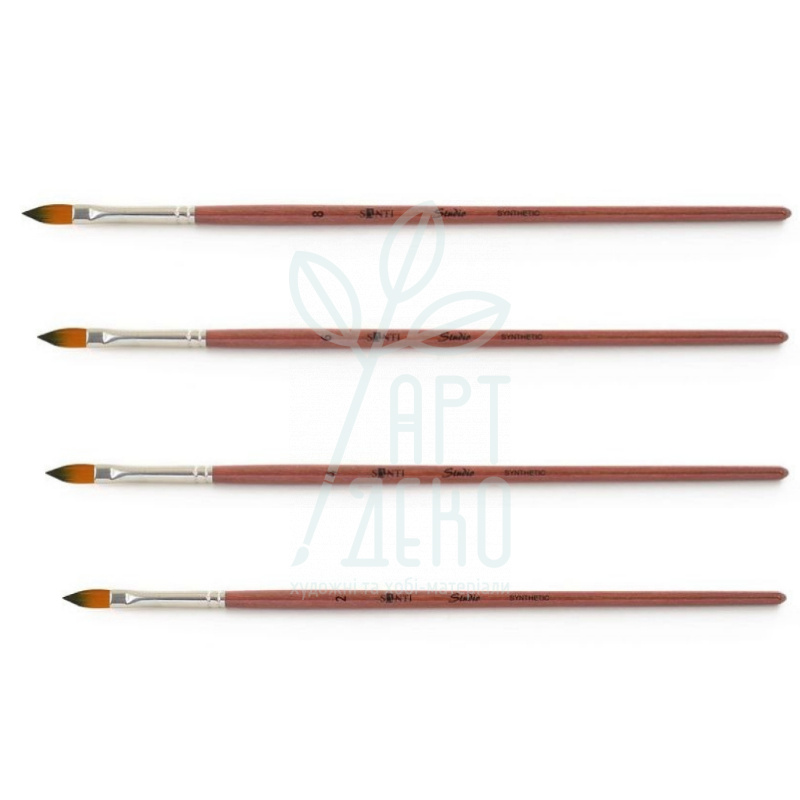 Пензель Синтетика язик кішки Studio, к. р., Santi 