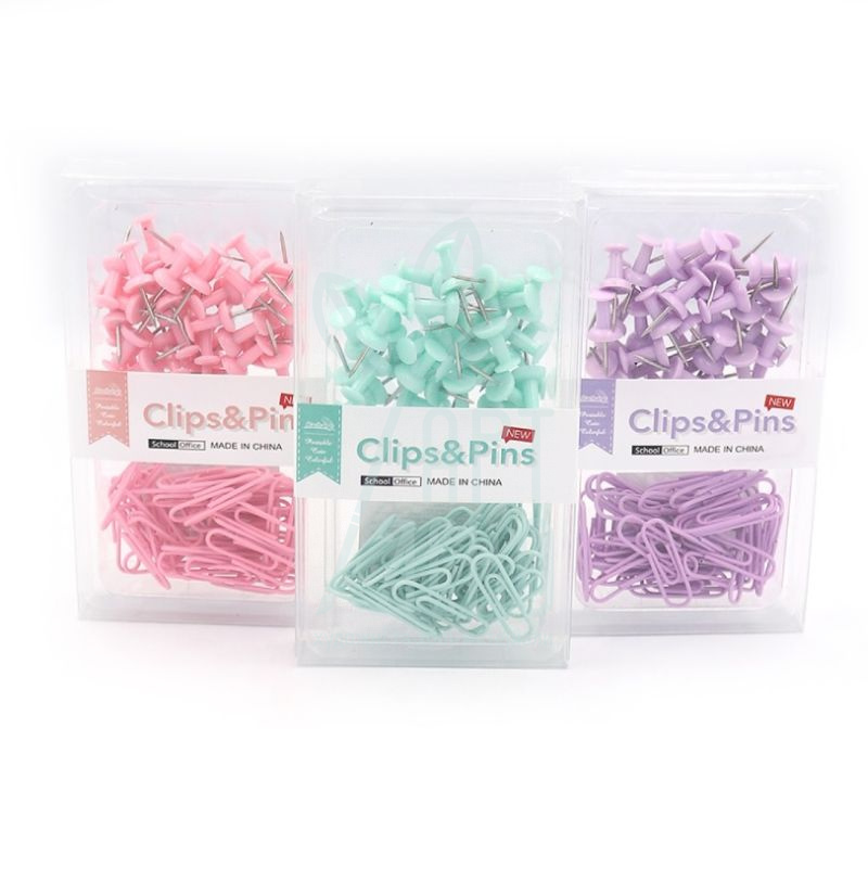 Набір канцелярський Clips and Pins, скріпки - 20 шт, кнопки - 35 шт, Josef Otten