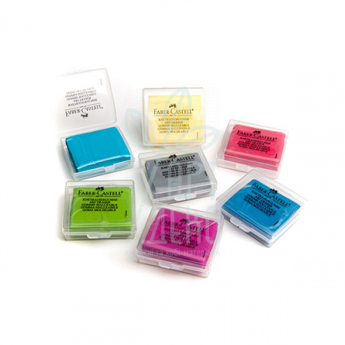 Гумка-клячка Art, прямокутна, 40х35х10 мм, асорті кольорів, Faber-Castell