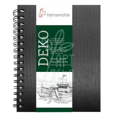 Альбом для скетчів Sketchbook Deko, 140 г/м2, чорний, 62 л., Hahnemuhle