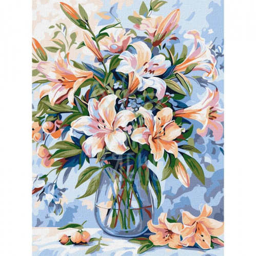 Набір для розпису за номерами "Квіткова поема", 30х40 см, Ідейка