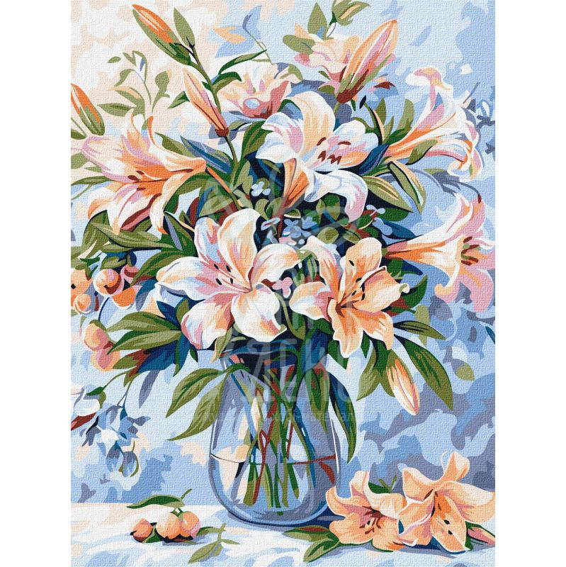 Набір для розпису за номерами "Квіткова поема", 30х40 см, Ідейка