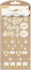 Лист наліпок 3D MH Confetti/Puffy Gold, Crate Paper