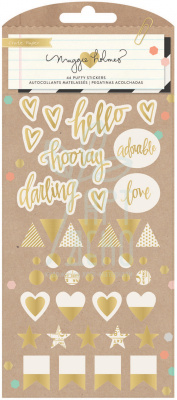 Лист наліпок 3D MH Confetti/Puffy Gold, Crate Paper