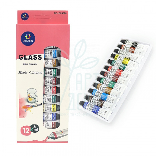 Набір фарб для скла Dozen, 12х6 мл, Josef Otten
