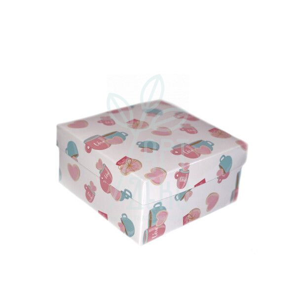 Коробка подарункова "Горнятка", 14х14х7 см, Україна