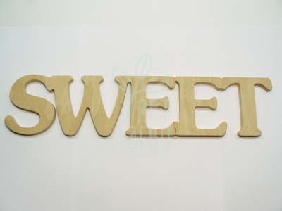 Слово "Sweet", фанера, 39х9 см, Україна
