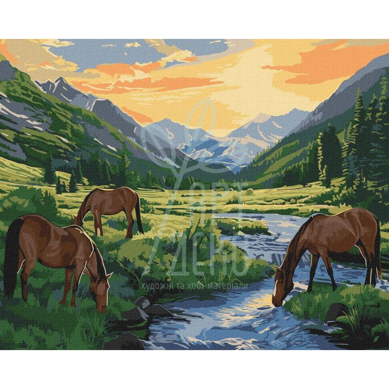 Набір для розпису за номерами "Передсвітанковий час", 40х50 см, Ідейка