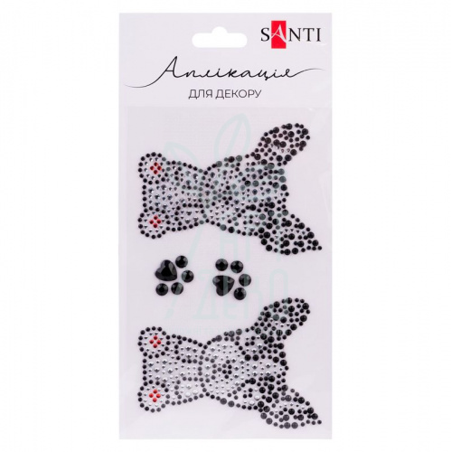 Аплікація зі страз самоклеючих "Puppies", 9,5х15,5 см, Santi