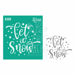 Трафарет багаторазовий самоклеючий, №688, серія "Новий рік",  9х10 см, ROSA Talent