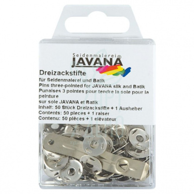 Кнопки "3-зубець" для натяжки шовку Javana, 50 шт., Kreul