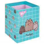 Підставка для канцелярії Pusheen, картон, 8х8х10 см, бірюзовий, Yes 