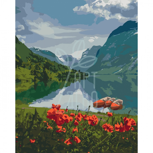 Набір для розпису за номерами "Краса Норвегії", 40х50 см, Ідейка