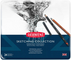 Набір для графіки Sketching Collection, металева коробка, 24 предмети, DERWENT Набір для графіки Sketching Collection, металева коробка, 24 предмети, DERWENT