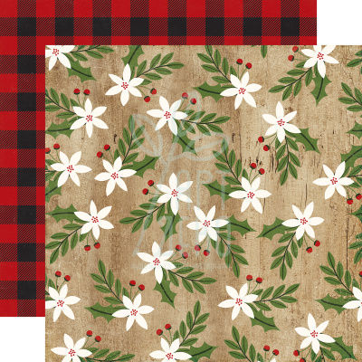 Аркуш паперу 30х30 см A Perfect Christmas/Merry Mistletoe, Echo Park