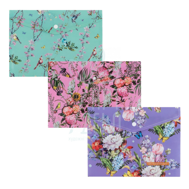 Папка пластикова на кнопці Olga Selyshcheva, А4 (21х29,7 см), Axent