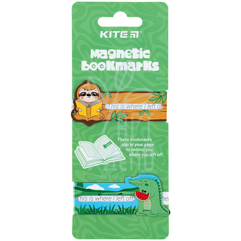 Набір магнітних закладок-індикаторів "Smart Animals", 2 шт, Kite