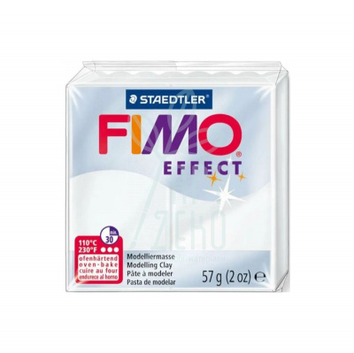 Полімерна глина Effekt, біла прозора, 57 г, Fimo 