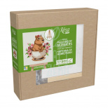 Набір для розпису за номерами "Квіткова капібара", 15х15 см, з мольбертом, ROSA Start