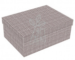 Коробка подарункова "Клітинка", коричнева, Україна