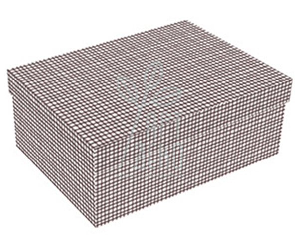 Коробка подарункова "Клітинка", коричнева, Україна