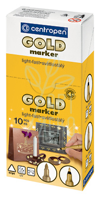 Маркер перманентний Gold&Silver 2670, 1 мм, Centropen