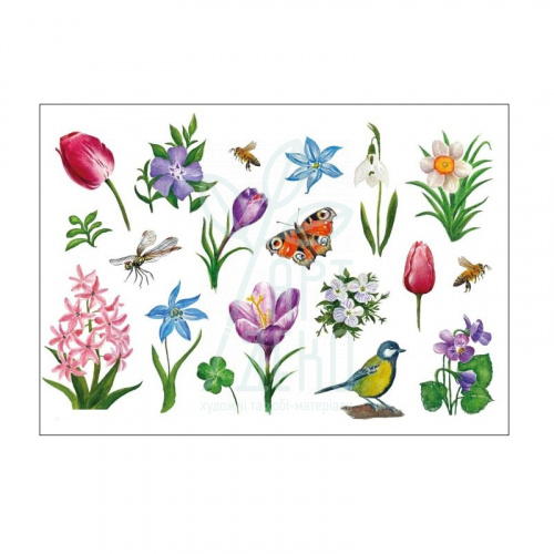 Наліпки "Весна", 21х15 см, 19 шт на листі