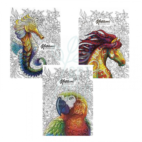 Блокнот для записів, склейка, А5 (14,8х21 см), 60 г/м2, лінійка, білий блок, 50 л., Школярик