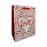 Пакет подарунковий "Люблю тебе", 18х23х8 см, Україна