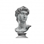 Гіпсова фігура "Погруддя Давида", 39х24х20 см, Україна