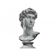 Гіпсова фігура "Погруддя Давида", 39х24х20 см, Україна
