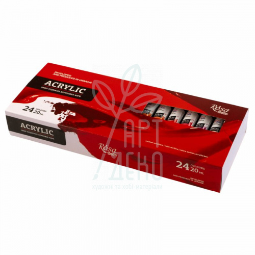Набір акрилових фарб Studio, 24x20 мл, ROSA 
