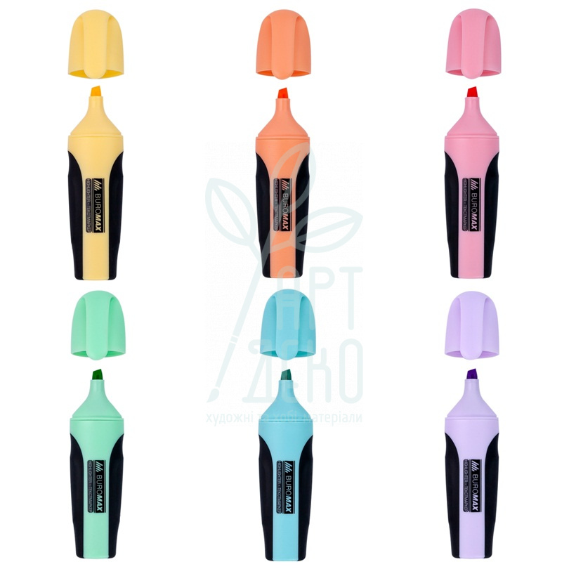 Маркер Pastel, клиноподібний, 2-4 мм, Buromax
