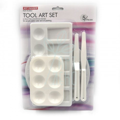 Набір палітр пластикових Tool Art Set, 3 шт, + мастихіни 2 шт, Josef Otten
