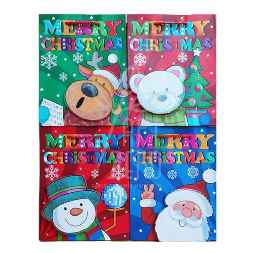 Пакет подарунковий "Зимова команда", 30х41х12 см, Україна