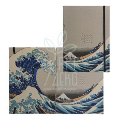 Скетчбук для графіки "Велика хвиля в Канаґава", А5 (14,8х21 см), 170 г/м2, 80 л, Сумна Вівця