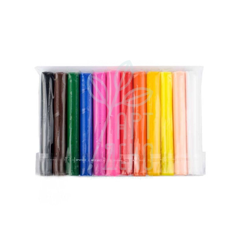 Набір полімерної глини Пластішка, 12 кольорів, 204 г, Польща