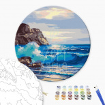 Набір для розпису за номерами "Ранок на морі", d 30 см, Brushme