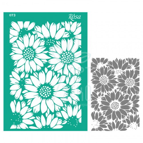 Трафарет багаторазовий самоклеючий, фоновий, №073, А4 (21х29,7 см), ROSA Talent