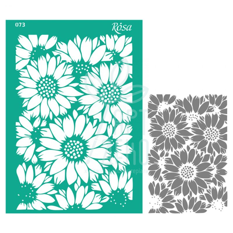 Трафарет багаторазовий самоклеючий, фоновий, №073, А4 (21х29,7 см), ROSA Talent