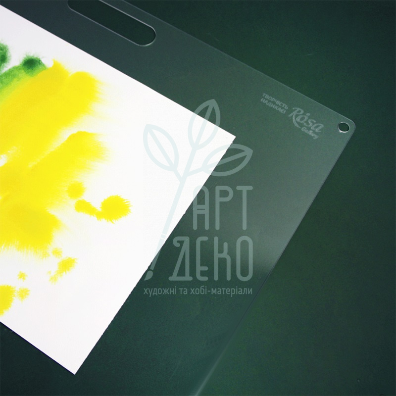 Планшет, акрил 3 мм, прозорий, з ручкою, ROSA Gallery